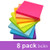 Pop Up Sticky Notes 3x3 Inches,Bright Colors Refills Self-Stick Pads, Easy to Post for Home, Office, Notebook, 8 Pads/Pack