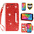 LG Q7 Case,LG Q7 Plus Case, Case for LG Q7+/LG Q7 Alpha/Q7? Case Wallet w/HD Screen Protector, TPU Leather Bling Glitter Flip Case w/Kickstand Credit Card Holder for Women/Girls for LG Q7, Red