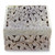 NOVICA Leaf and Tree Soapstone Jewelry Box, Beige, White Ivy'