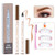 Microblading Eyebrow Pen, Micro-Fork Tip Eyebrow Pencil Four Point Eyebrow Tattoo Pen Waterproof Smudgeproof Brow Pencil Brown