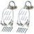 4 Pcs 3ft Lights Suspention Cable with Adjustable Fastener Swivel Clasps per Rope Load 17 lbs for Aquarium Lights LED Panel Lighting