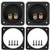Bluecell 1-Pair 3.1 DIY Square 2-Way Speaker Box Double Binding Post Cup Terminal Cup Connector Subwoofer Plug