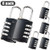 6 Pack Black Combination Lock, 4 Digit Resettable Padlock Waterproof Digital Lock for Gym Locker, Sports Locker, Fence, Gate, Hasp, Toolbox