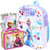 Disney Frozen Elsa Backpack for Girls Set ~ Deluxe 11" Frozen Mini Backpack with Tin Snack Box Tote and Stickers (Frozen 2 Elsa School Supplies Bundle)