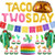 Mexican Fiesta 2nd Birthday Decorations for Girl Taco Twosday Balloons Papel Picado Banner Cactus Llama Cake Toppers