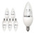 TCP LDCT40W50K6 LED Decorative B11 Chandelier Light Bulbs, Candelabra Based (E12), Dimmable, 40 Watt Equivalent, Daylight, 6 Count
