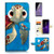 (for Samsung Galaxy S9) Flip Wallet Case Cover & Screen Protector Bundle - A21273 Cartoon Turtle