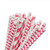 Biodegradable Colored Paper Straws, Striped, Chevron, Polka Dot, 7.75-Inch - Pink 24 Count