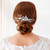 Jovono Bride Wedding Hair Comb Bridal Pearl Head Accessories Leaf Headpieces with Rhinestone for Women and Girls (Silver)