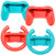 Winkeyes Nintendo Switch Joy Con Grip (2 Pack) Joy-Con Steering Wheel (2 Pack), Comfort Wireless Joy Con Controller Compatible with Nintendo Switch, Blue and Red