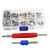 OCR Air Conditioning A/C Valve Core R12 R134a Automotive Air Conditioning Refrigeration Tire Valve Stem Cores Remover tool Assortment Kit (102PCS)