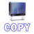 Copy Self Inking Rubber Stamp Small - Blue Ink Office Stock Stamp Colop Mini Stamper