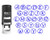 Custom A-Z Alphabet Stamp in Blue Ink Monogram Round Rubber Stamp Self Inking Initial Stamp COLOP Mini Stamper 12 mm