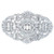 EVER FAITH 1920's Style Bride Hair Barrette Art Deco Clear Austrian Crystal Silver-Tone