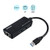 Mini 3 Port USB 3.0 Data Hub with RJ45 10/100/1000 Gigabit Ethernet Adapter Converter LAN Wired USB Network Adapter for Ultrabooks, Notebooks, Tablets and More, Black