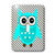 3dRose lsp_123276_1 Adorable Turquoise Owl On Black N' White Stripes Single Toggle Switch