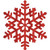Amscan Red Snowflake Glitter Christmas Decoration | Plastic