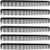 6 Packs Black Comb Carbon Fine Cutting Comb Carbon Fiber Hair Styling Combs Hairdressing Comb