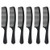 6 PCS Hair Stylists Professional Styling Comb Black Comb Carbon Fine Cutting Comb Carbon Fiber Hair Styling Combs for All Hair Style