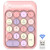 Wireless Numeric Keypad 18 Keys with 2.4G Mini Portable Silent Number Pad USB Receiver Financial Accounting Keyboard Extensions for Laptop Desktop PC Pro?Pink Mix?