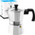 GROSCHE Milano Stovetop Espresso Maker Moka Pot 3 espresso Cup - 5oz, Silver- Cuban Coffee Maker Stove top Coffee Maker Moka Italian Espresso greca Coffee Maker Brewer Percolator