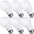 Hyperikon LED Light Bulb A19 9W=60W, Non Dimmable LED Lighting E26 Medium Screw Base, Omnidirectional, UL, Crystal White, 6 Pack
