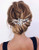 Jeairts Flower Pearl Bridal Hair Comb Silver Crystal Wedding Hair Side Combs Rhinestone Leaves Headpiece Hair Dress Decorative Hair Accessories for Women and Girls