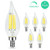 E12 LED Candelabra Bulb Dimmable LED Chandelier Light Bulbs 6W 2700K Warm White 550LM CA11 Flame Tip Vintage LED Filament Candle Bulb, 60W Equivalent (6 Pack)