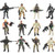 PROLOSO Military Soldier Playset Special Forces Action Figures 4" Army Men Rangers SWAT Models with Weapons and Accessories Counter Strike Toys Pack of 12