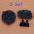 2 Set Silicone Conductive Rubber Pads Keypad Button Adhesive for Nintendo Gameboy Advance GBA Console Buttons Repair Part (Black)