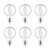 TECHLUX 30W Equivalent Dimmable G25(G80) Decorative Globe Vintage LED Edison Filament Bulbs, Soft White 2700K, E26 Screw Base, Pack of 6