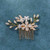 Unicra Bride Wedding Flower Hair Comb Rhinestone Bridal Side Comb Leaves Hair Accessories for Women and Girls (Gold)