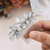 Unsutuo Crystal Bride Wedding Hair Comb Opal Bridal Hair Accessories Rhinestone Wedding Headpieces for Women and Girl (Silver)
