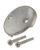Westbrass 3-1/8" Two-Hole Overflow Face Plate and Screws, Stainless Steel, D329-20