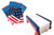 YETHAN 12-Pack Plastic Tablecloth 54 Inch. x 108 Inch. Rectangle Table Covers (American Flag)