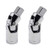 ZXHAO 2 Pcs 3/8 Inch Swivel Socket Set Impart Universal Joint Adapter Ratchet Socket Set for Hexagonal Side Handle Socket Wrenching