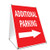 A-Frame Sidewalk Additional Parking with Arrow Sign with Graphics On Each Side | 18" X 24" Print Size