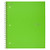 Five Star Spiral Notebook, 5 Subject, College Ruled Paper, 200 Sheets, 11" x 8-1/2", Lime (73639)