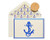 Papyrus Boxed Blank Cards with Envelopes, Nautical Anchor (16-Count)