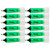 Sharpie Clear View Tank Highlighter, Chisel Tip, Smear Guard Ink, Green, 12 Count