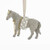 Kurt Adler VINTAGE GLAMOUR PLATINUM GLASS GLITTER HORSE ORNAMENT