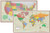Swiftmaps World and USA Contemporary Elite 3D Two Wall Map Set (24x36 Paper)