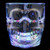 Rhode Island Novelty 4 Inch 16 Oz Light up Skull Glass, One per Order