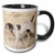 3dRose mug_2871_4 German Shorthair Pointer Two Tone Black Mug, 11 oz, Black/White