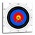 3dRose Target with Red Yellow Black White and Blue Rings - Archery, Goal, Sport, Game, Illustration - Wall Clock, 13 by 13-Inch (DPP_157561_2)