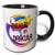 3dRose Dracula Cute Believer Design Two Tone Mug, 11 oz, Black