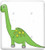 3dRose lsp_222499_2"Cute Green and Yellow Standing Dinosaur Double Toggle Switch, Multicolor