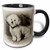 3dRose Bichon Fries - Two Tone Black Mug, 11 oz, Multicolored