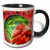 3dRose Watermelon Two Tone Black Mug, 11 oz, Multicolor