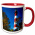 3dRose USA Virginia Island Assateague Lighthouse Two Tone Mug, 11 oz, Red